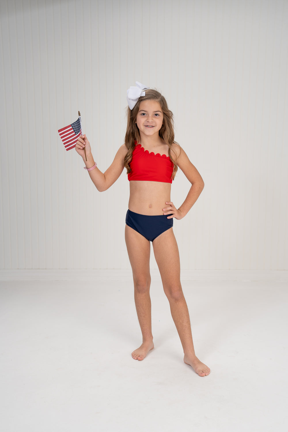 Hello Happiness Palm Leaf Tween Two-Piece Swimsuit – The Oaks Apparel Co.