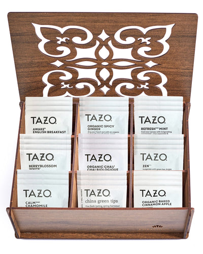  By The Cup Tazo Tea Bags Sampler Variety Gift Box with By The  Cup Honey Sticks, 10 Different Flavors, 20 Count : Grocery & Gourmet Food