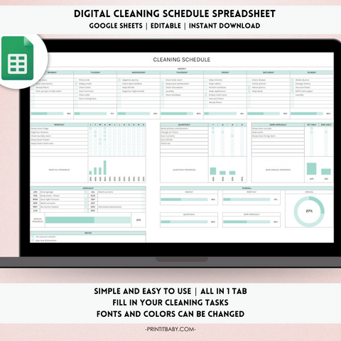 digital cleaning planner