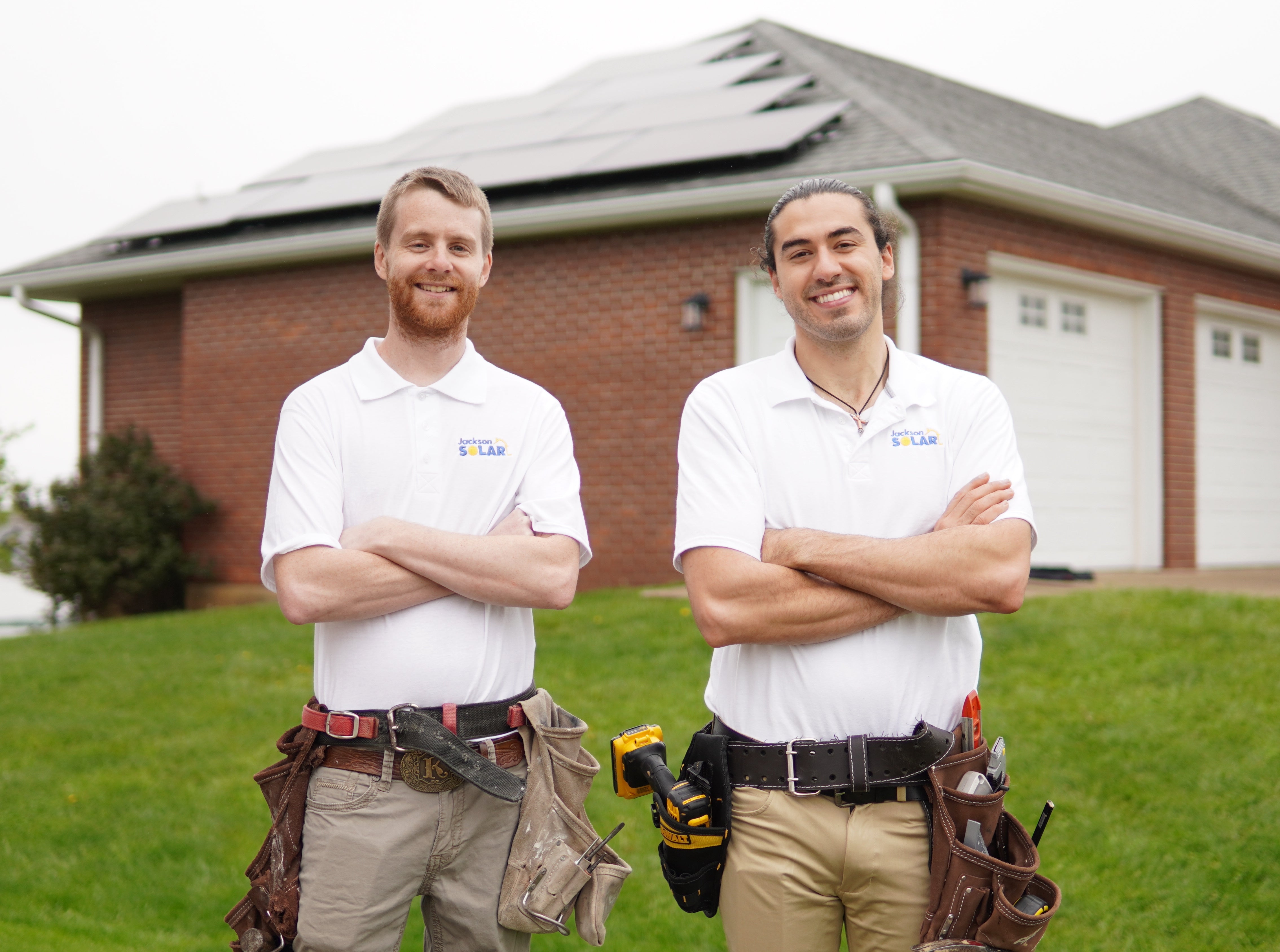 Jacob Long and Dylan Kaminskey, owners of Jackson Solar LLC