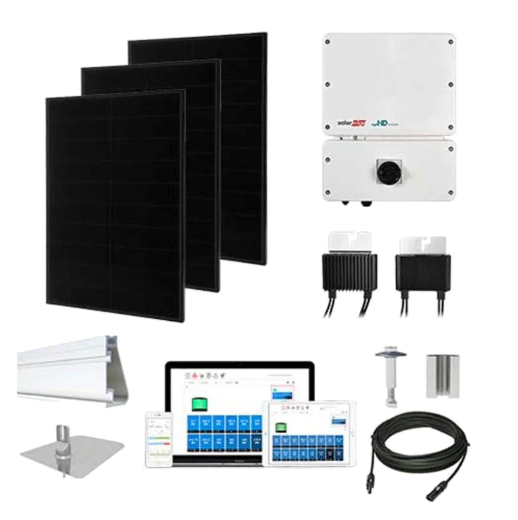 Complete solar panel installation kit with SolarEdge inverter by Jackson Solar LLC