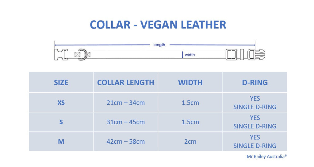 Size Chart - Leather collar