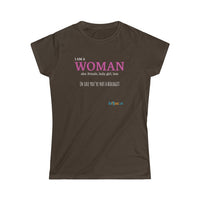 Thumbnail for Printify T-Shirt Dark Chocolate / XL Women's - I am a Woman - simple