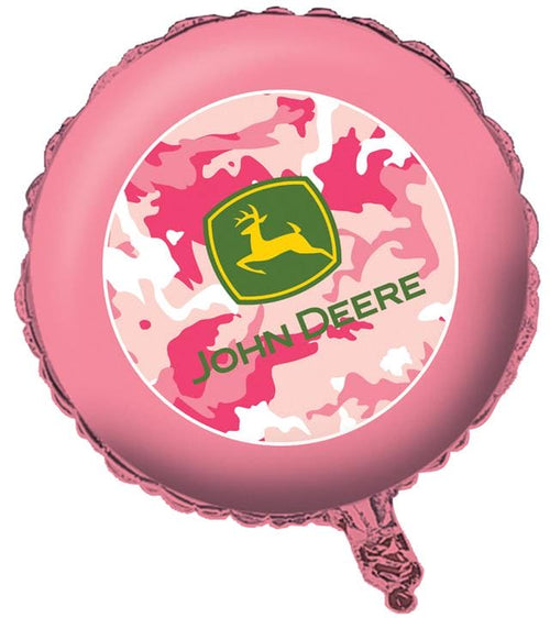 John Deere Pink Camouflage 18in Metallic Balloon