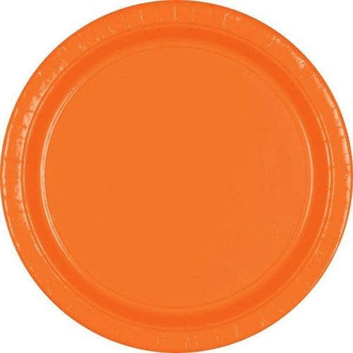 Orange Peel 9in Round Dinner Paper Plates