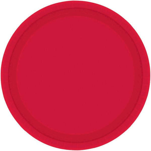 Apple Red 9in Round Dinner Paper Plates