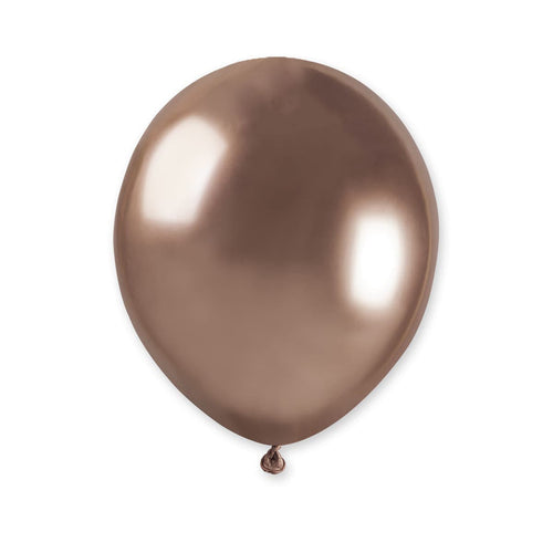 5" Shiny Latex Balloon Rose Gold