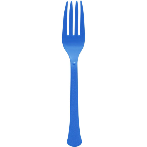 Reusable Plastic Forks, High Ct. -Bright Royal Blue 50ct