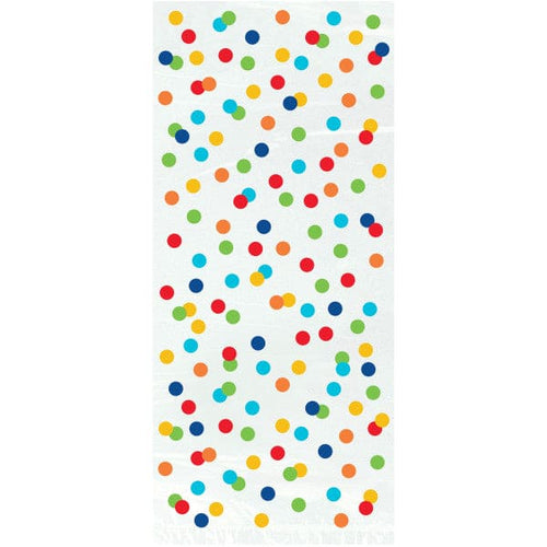 Rainbow Polka Dot 5in x 11in Cello Bags