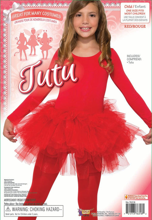 Child Red Fancy Fluffy Ballarina Tutu