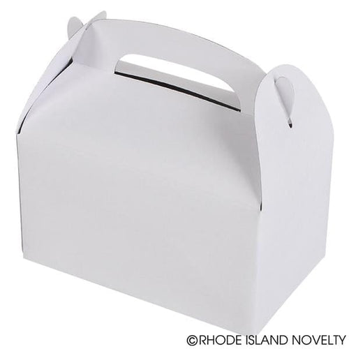 6.25" White Top handle Treat Box 12 ct.