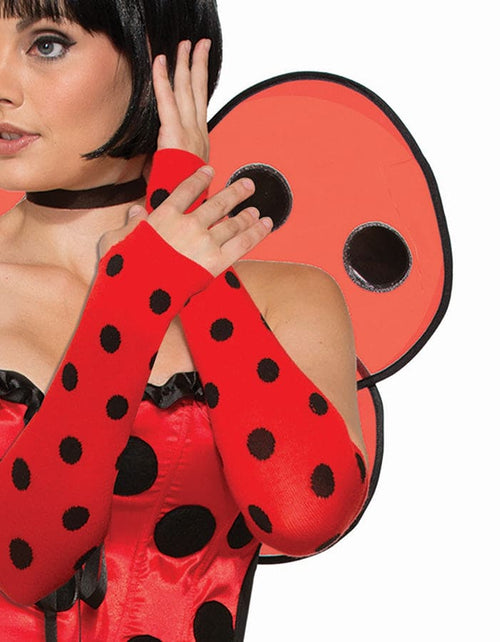 Lady Bug Fingerless Gloves