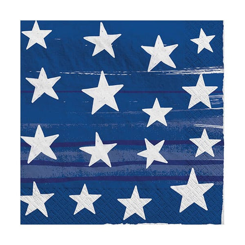 Painted Patriotic Beverage Napkins 100ct