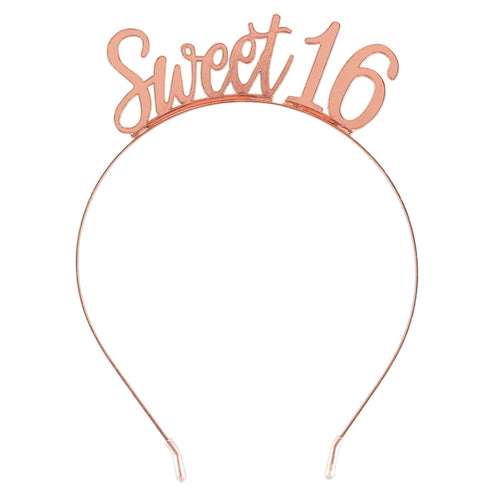 Blush Sweet 16th Metal Tiara Headband