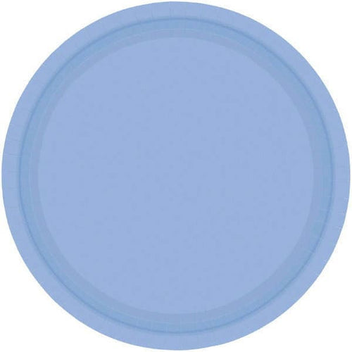 Pastel Blue 10.5in Round Banquet Paper Plates 20 Ct