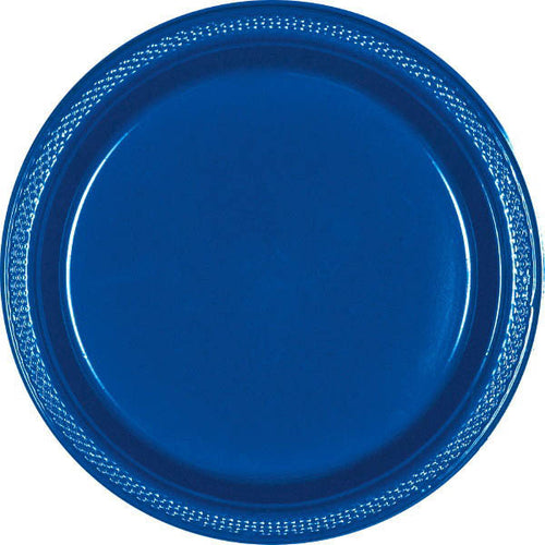 Bright Royal Blue 10.25in Round Banquet Plastic Plates
