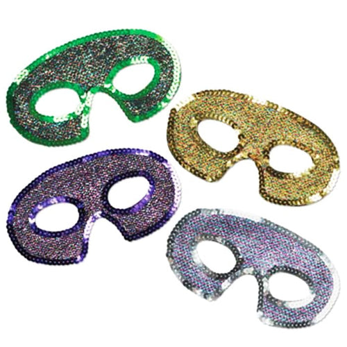 Sequin-Lame Half Mask 1ct