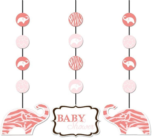 Pink Wild Safari Printed Hanging Cutouts (3pc)