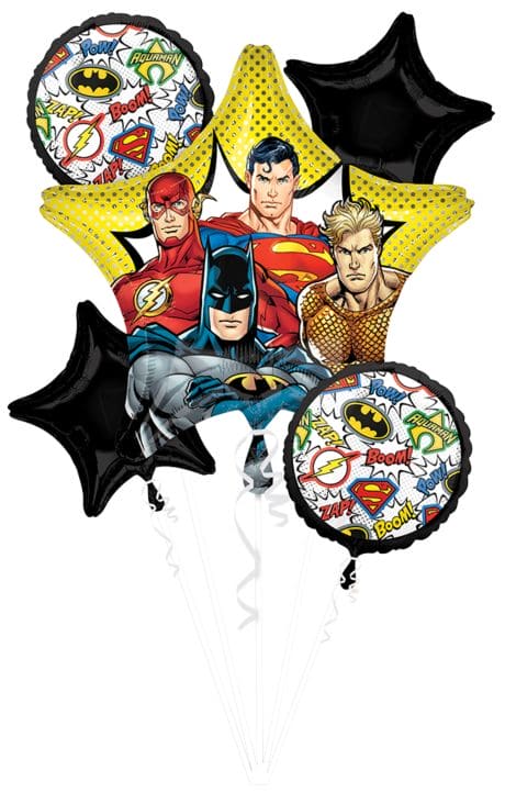 Justice League Balloon Bouquet 5 ct.