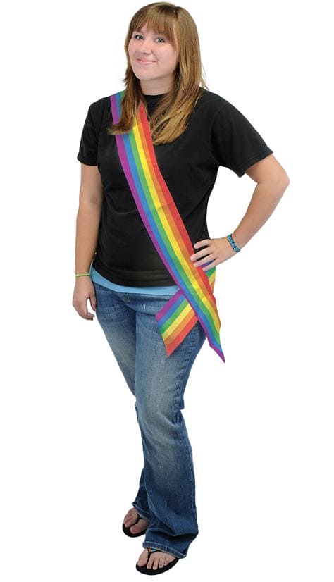 Rainbow Satin Sash