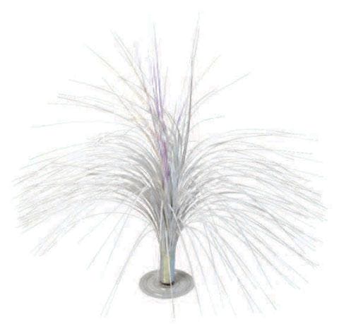 Fountain Spray Centerpiece White Iridescent 18in