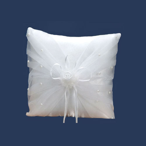 Square Ring Pillow 7" White