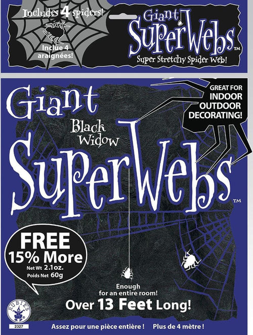 Spider Web Black 60 grams with 4 Spiders