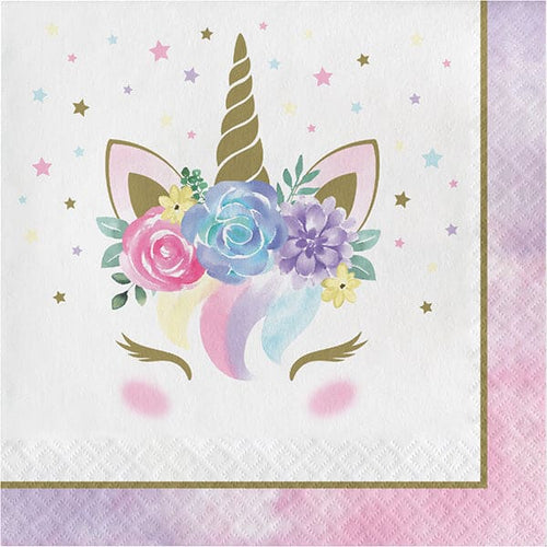 Unicorn Baby Luncheon Napkins 16ct