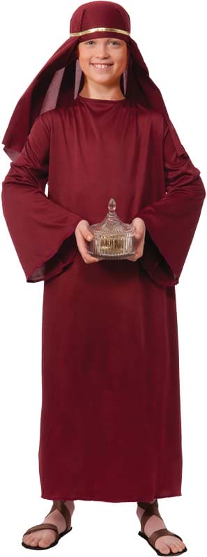 Biblical Times Child Wiseman Burgundy Costume