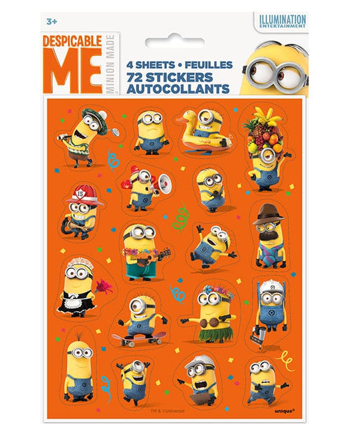 Despicable Me 3 Sticker Favors