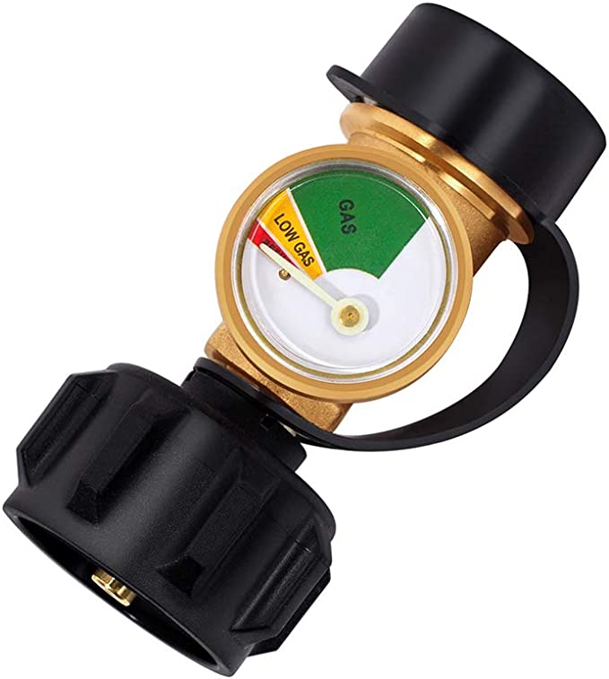 GASLAND Accurate Propane Tank Gauge Level Indicator for 5-40lb LP Tank,  QCC1 Type1 Propane Adapter Fittings with Gauge, Propane Meter for Propane  Cylinder, RV Camper, BBQ Gas Grill, Heater