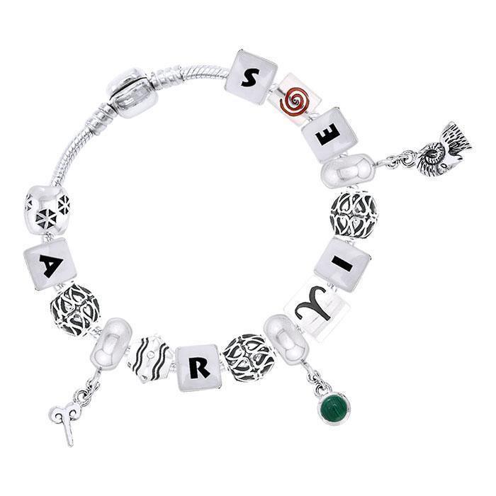 Sagittarius Astrology Bead Bracelet with Gem TBL319