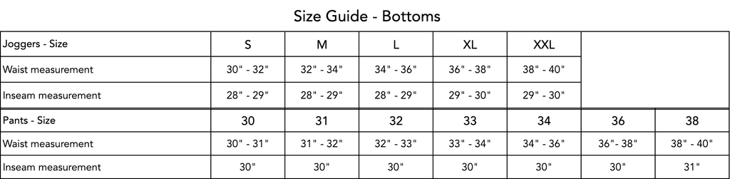 Orchard & Broome — Size Guide