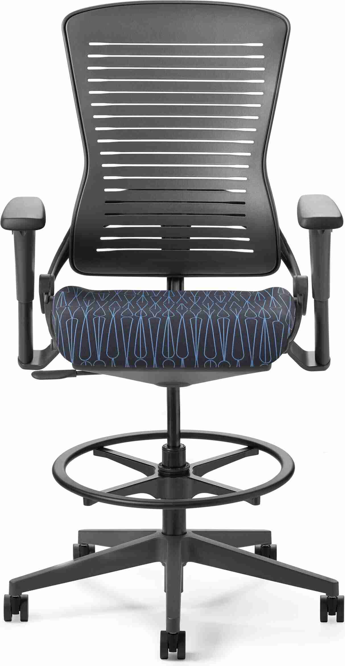 OM5-EX-TS - Office Master Ergonomic Self Weighing Executive Stool With Footring