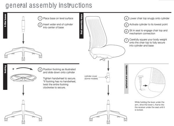 Office Master Yes Series Assembly Instructions