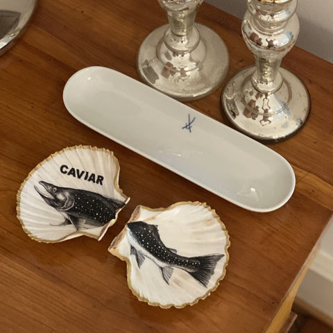 Caviar mussel shells