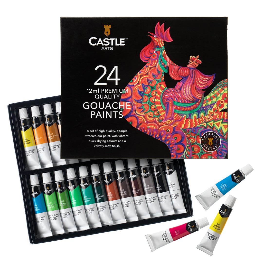 Deli Peinture gouache 5 couleurs (tube de 12ml) à prix pas cher