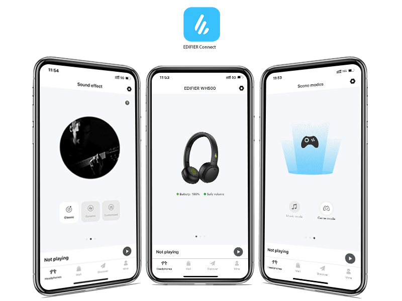 EDIFIER TO-U6+ wireless bluetooth headphones with water on