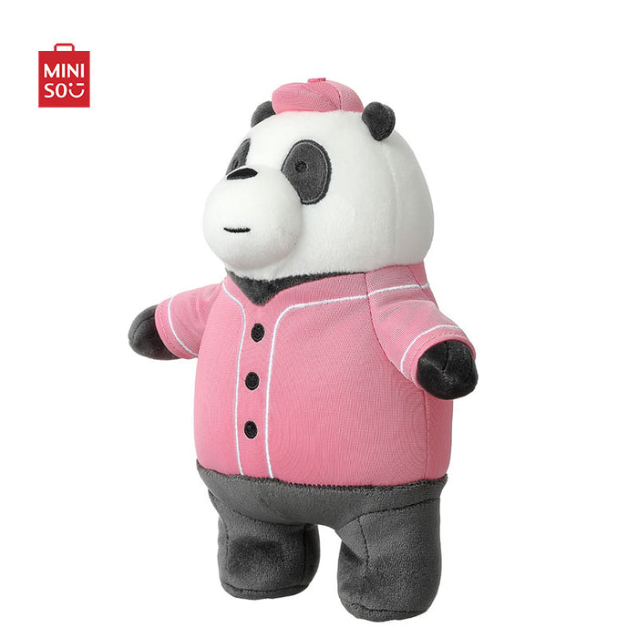 MINISO AU We Bare Bears Pink Cloth Stuffed Animal Plush Toy (Panda) 21cm
