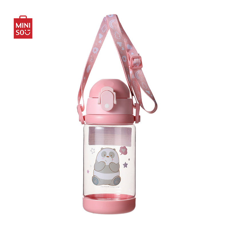 MINISO AU We Bare Bears Collection Panda Plastic Water Bottle with ...