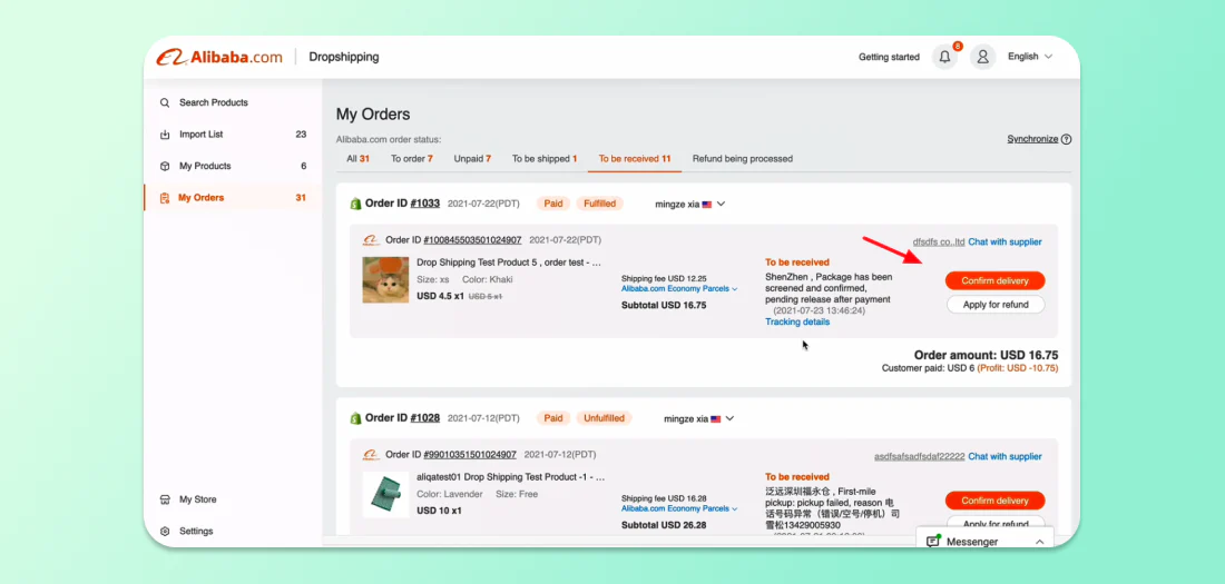 Dropshipping from Alibaba