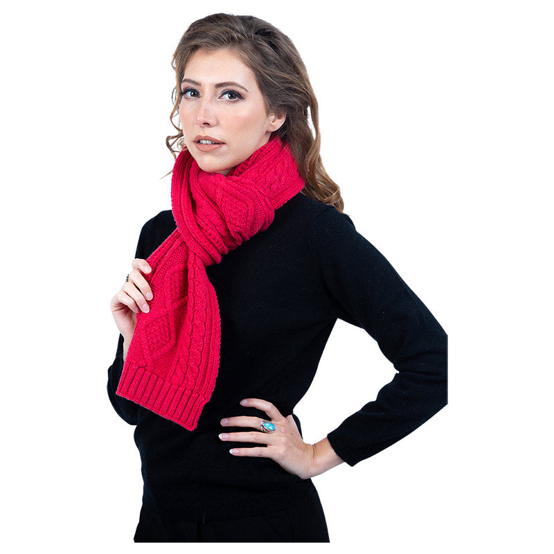 Cable Knit Cashmere Scarf – TCG London