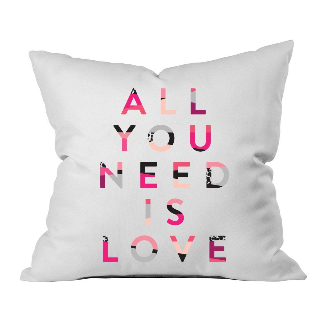 All You Need Is Love 18x18 Throw Pillow Cover Couples Gifts For