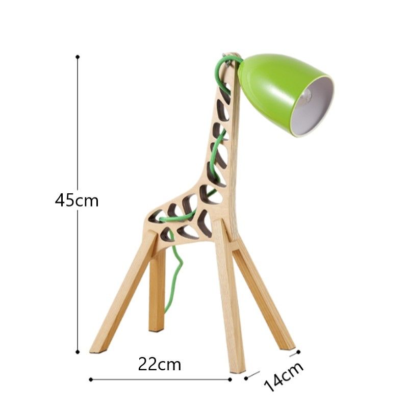 Taille de la Lampe de chevet moderne bois girafe