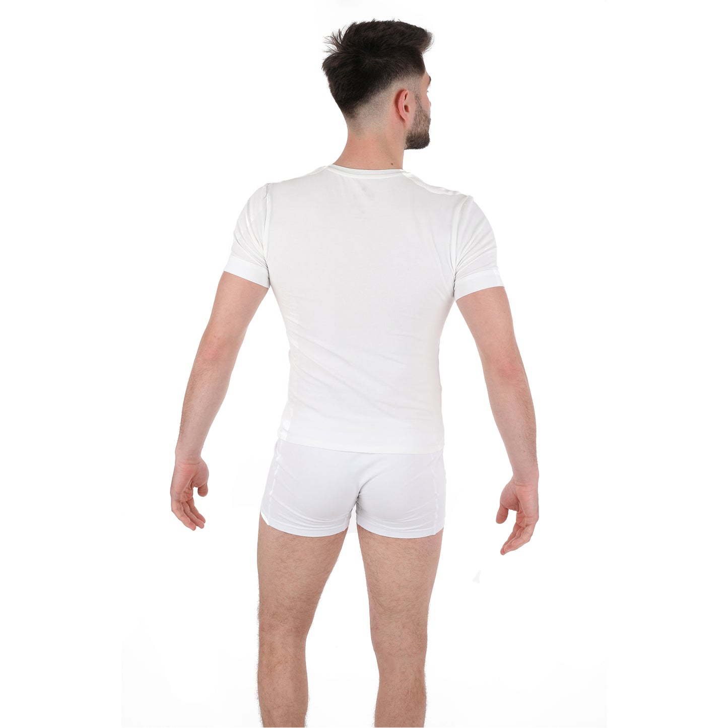 Weißes T-Shirt mit V-Ausschnitt für Herren – 2er/4er-Pack