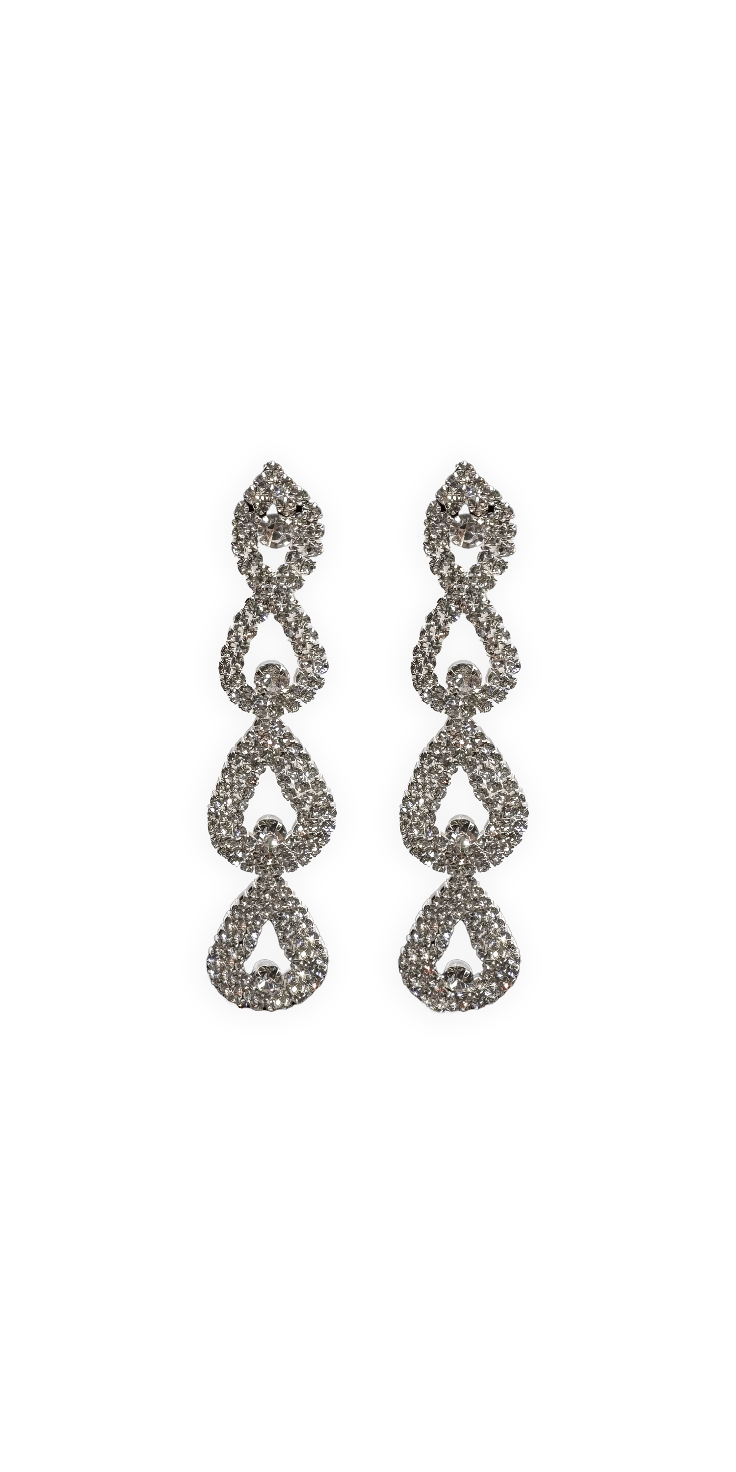 Rhinestone Multi Drop Earrings