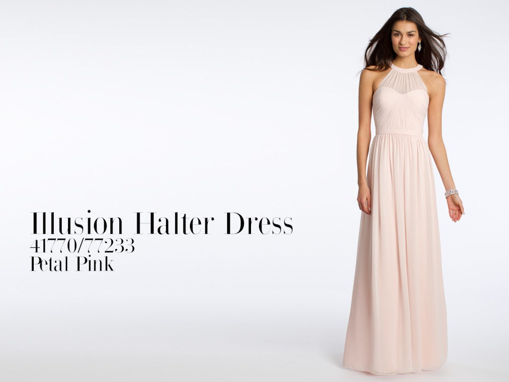 Illusion Halter Bridesmaid Dress