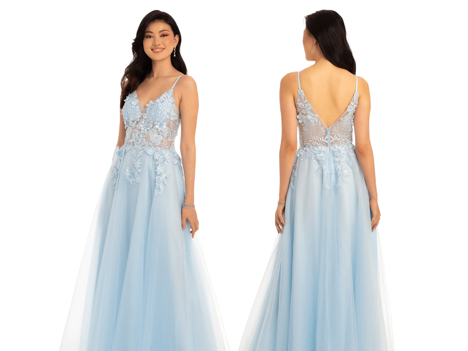 light blue prom dress, pastel prom dress