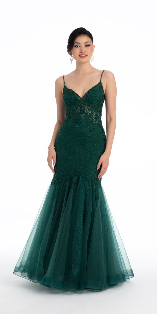 Mermaid Gown with Embellished Detachable Train – ALBINA DYLA