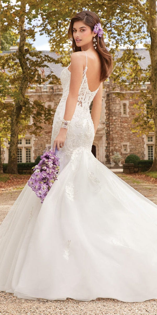 Purple Embroidered Wedding Dress